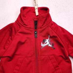 Nike Air Jordan Long Sleeve Zip Up Jacket Youth Toddler Boys Size 12M Red